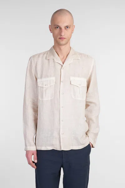 120% Lino Shirt  Men Color Butter In Brown