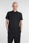 120% Lino T-shirt Di Lino Sbiadito In Black