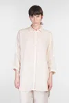 120% Lino Shirt In Beige Linen In White