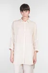 120% Lino Shirt In Beige Linen In Nude