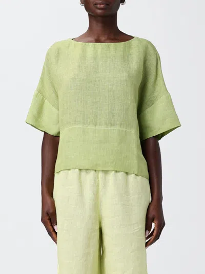 120% Lino Shirt Woman  In Green