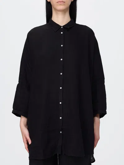120% Lino Shirt Woman  In Black