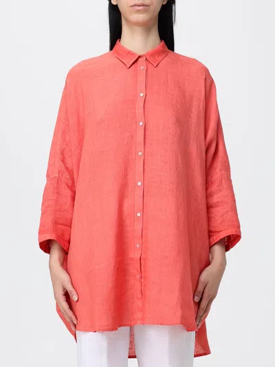 120% Lino Woman Mini Dress Tomato Red Size 14 Linen