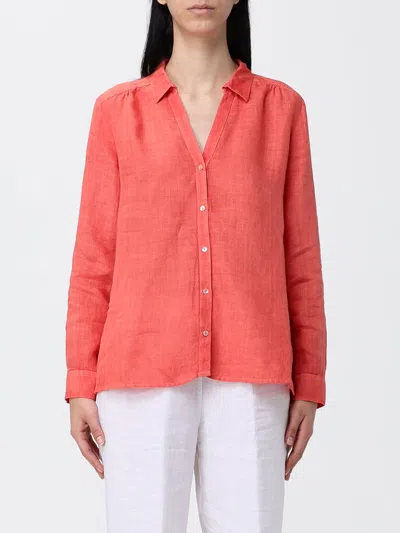 120% Lino Shirt Woman In Red