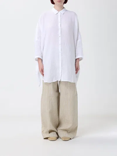 120% Lino Shirt Woman In White