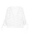 120% Lino Top  Woman Color White