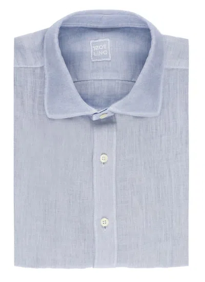 120% Lino Shirts In Blue