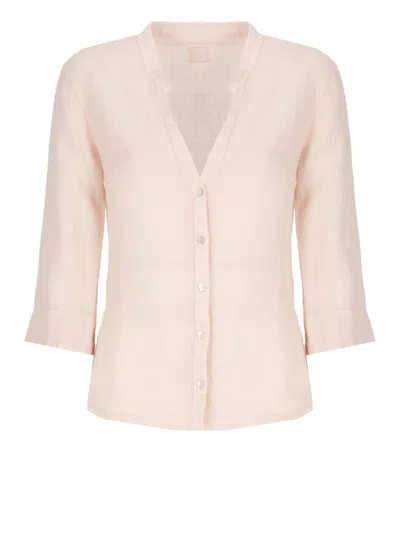 120% Lino Shirts In Pink