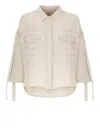 120% Lino Linen Shirt In Beige