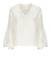 120% Lino Linen Blouse In Beige
