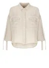 120% Lino Linen Shirt In Beige