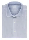 120% Lino Shirt  Men Color Gnawed Blue In Blue