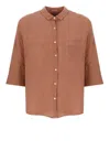 120% Lino Shirt  Woman Color Tobacco In Brown