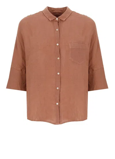 120% Lino Shirts Brown