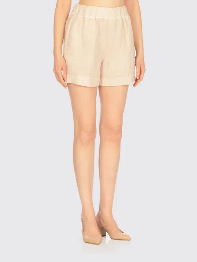 120% Lino Pantaloncino  Donna Colore Beige