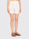 120% Lino Pantaloncino  Donna Colore Bianco In White