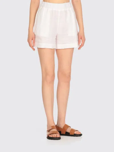 120% Lino Pantaloncino  Donna Colore Bianco