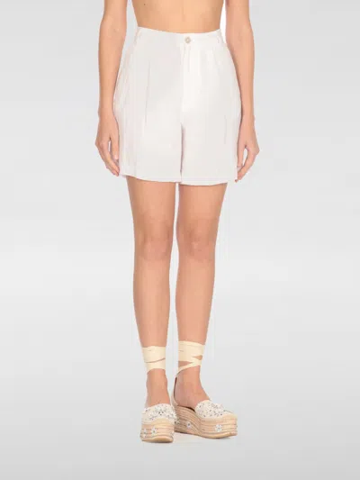 120% Lino Pantaloncino  Donna Colore Bianco