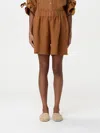 120% Lino Short  Woman Color Yellow In Gelb