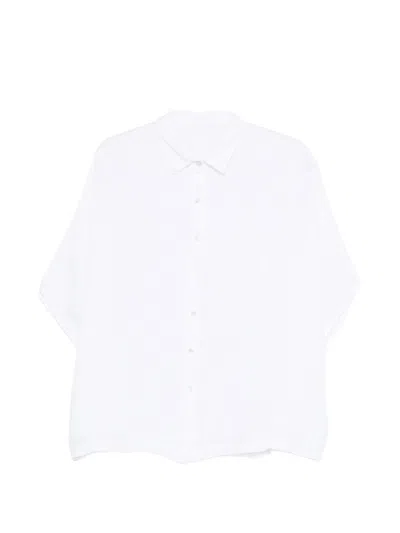 120% Lino Short Sleeve Shirt In White