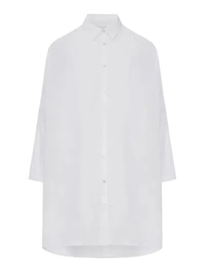 120% Lino Short Sleeve Shirt In White