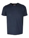 120% Lino Short-sleeve T-shirt In Blue