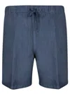 120% Lino Shorts In Blue Linen