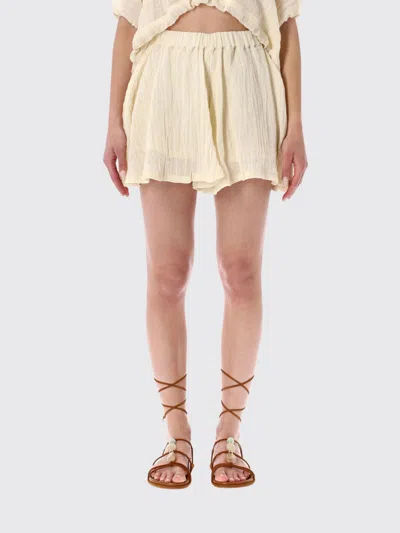 120% Lino Shorts Woman In Neutral