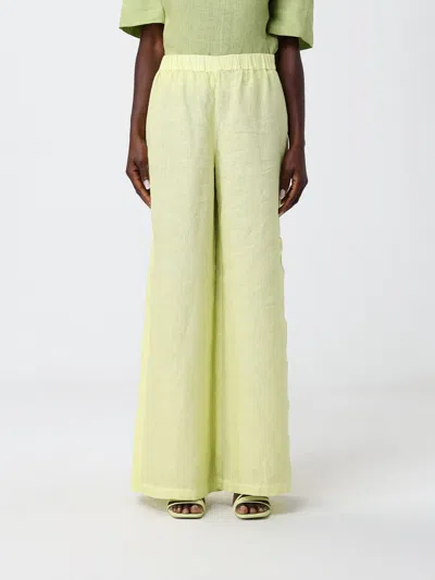 120% Lino Shorts Woman  In Green