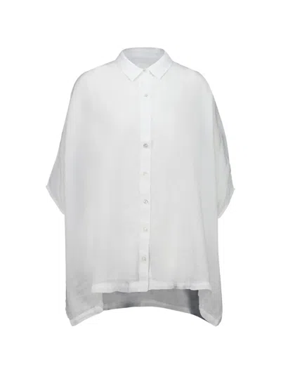 120% Lino Short-sleeve Shirt In White