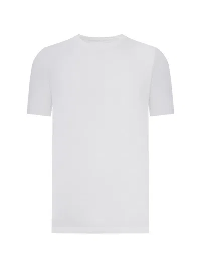 120% Lino Short-sleeve T-shirt In White