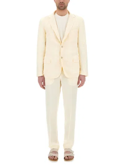 120% Lino Polo Ralph Lauren Classic Linen Shirt In White