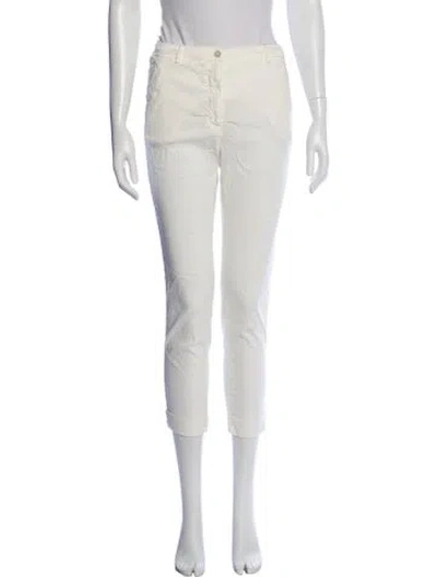 Pre-owned 120% Lino Skinny Leg Pants In Neutral