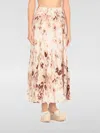 120% Lino White Cotton Skirt In Neutral