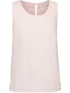 120% Lino Sleeveless Linen Top In Pink
