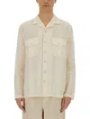 120% Lino Slim Fit Shirt In Beige