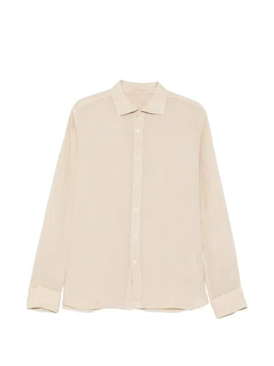 120% Lino Slim Fit Shirt In Neutral