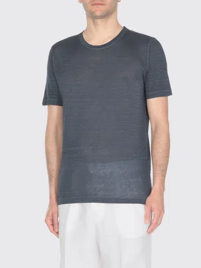 120% Lino T-shirt  Uomo Colore Blue