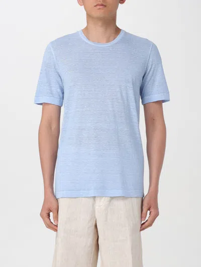 120% Lino T-shirt  Men Color Gnawed Blue