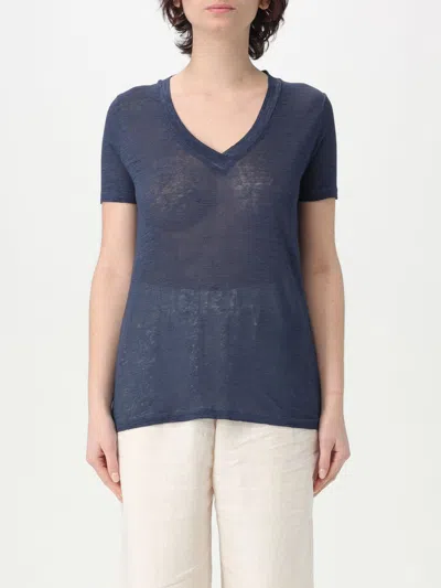 120% Lino T-shirt  Woman Color Navy