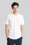 120% Lino T-shirt In White Linen