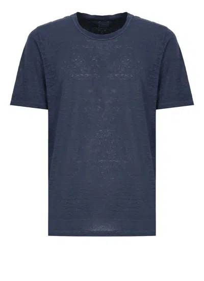 120% Lino T-shirts And Polos In Blue