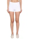 120% Lino Tailored White Linen Shorts In White