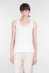 120% Lino Tank Top In White Linen In White