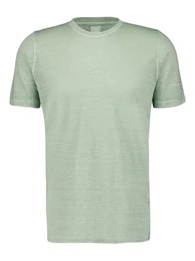 120% Lino Textured T-shirt In 绿色