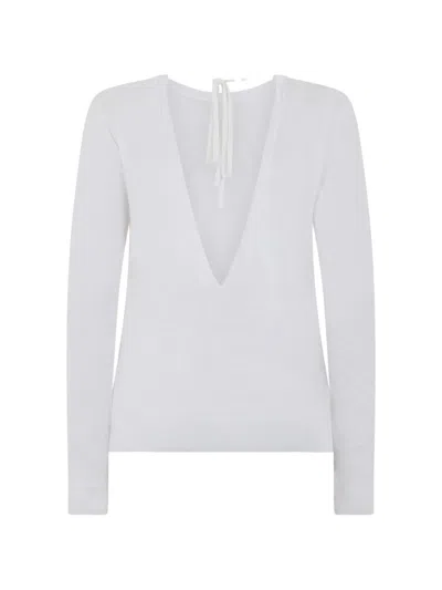 120% Lino Tie-detail Top In Gray