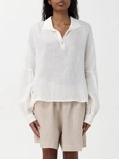 120% Lino Top  Woman Color Milk In Milch