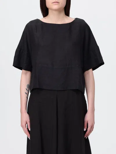 120% Lino Shirt Woman In Black