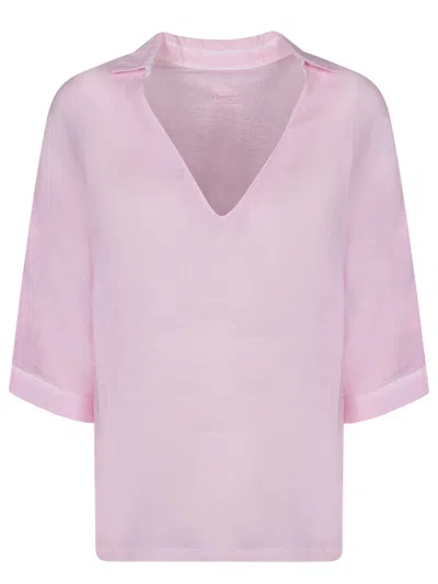 120% Lino Quartz Pink Linen Blouse