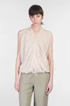 120% Lino Topwear In Taupe Linen In Neutral